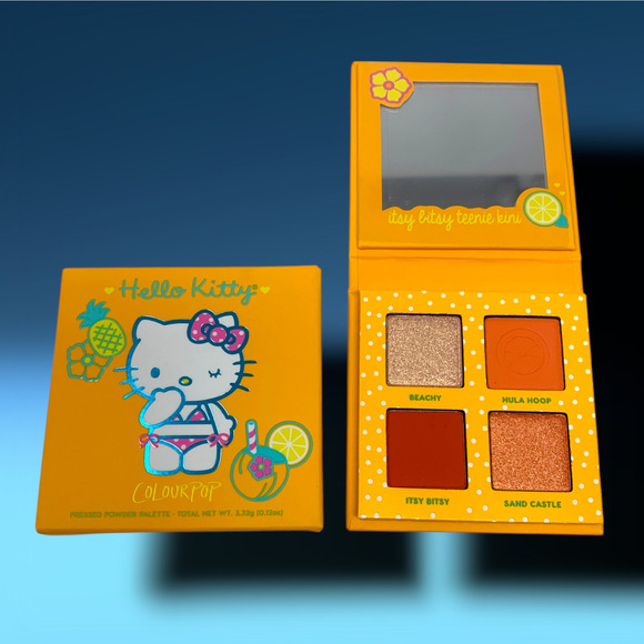 NEW Hello Kitty x ColourPop Teenie Kini Quad Eyeshadow Palette Sanrio Boxed - Picture 1 of 4